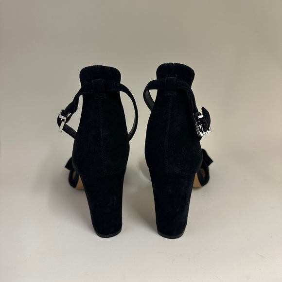 Vince Camuto Black Suede Heels with Ankle Strap - Picture 3 of 5